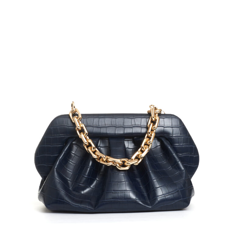 Sorelle Perego clutch stampa cocco blu Nuova