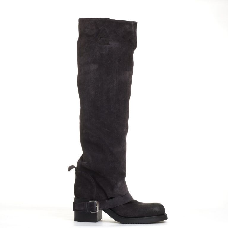 Sorelle Perego stivale biker camoscio antracite Italy