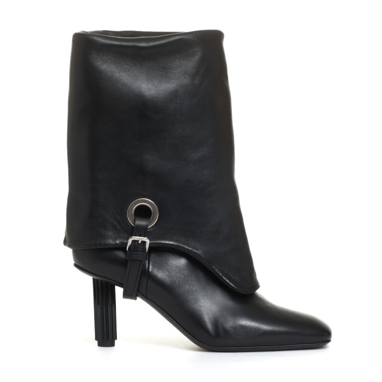 Sorelle Perego stivaletto con risvolto tacco 70 mm nero Spedizione Gratuita