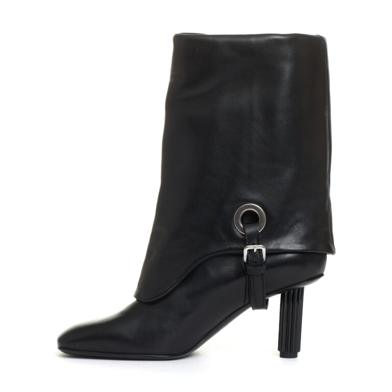 Sorelle Perego stivaletto con risvolto tacco 70 mm nero Spedizione Gratuita