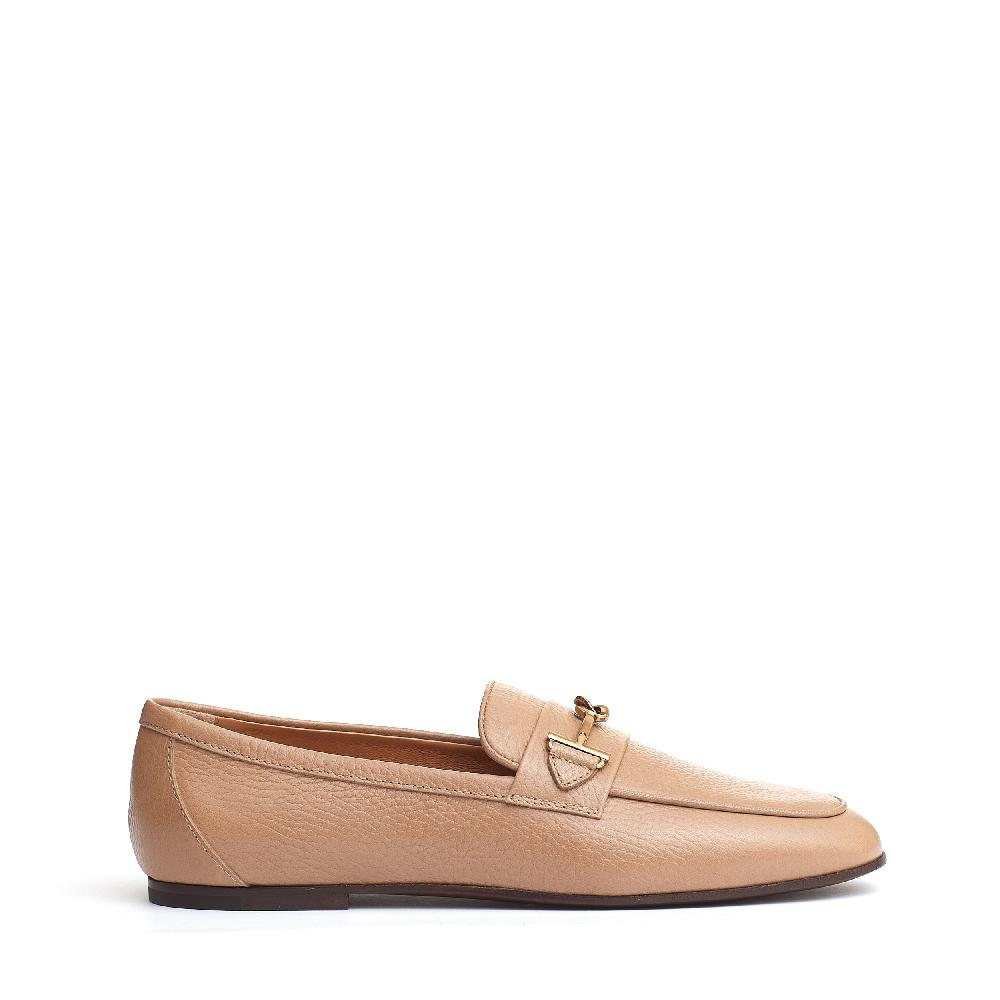 Sorelle Perego mocassino fibbia pelle beige Online