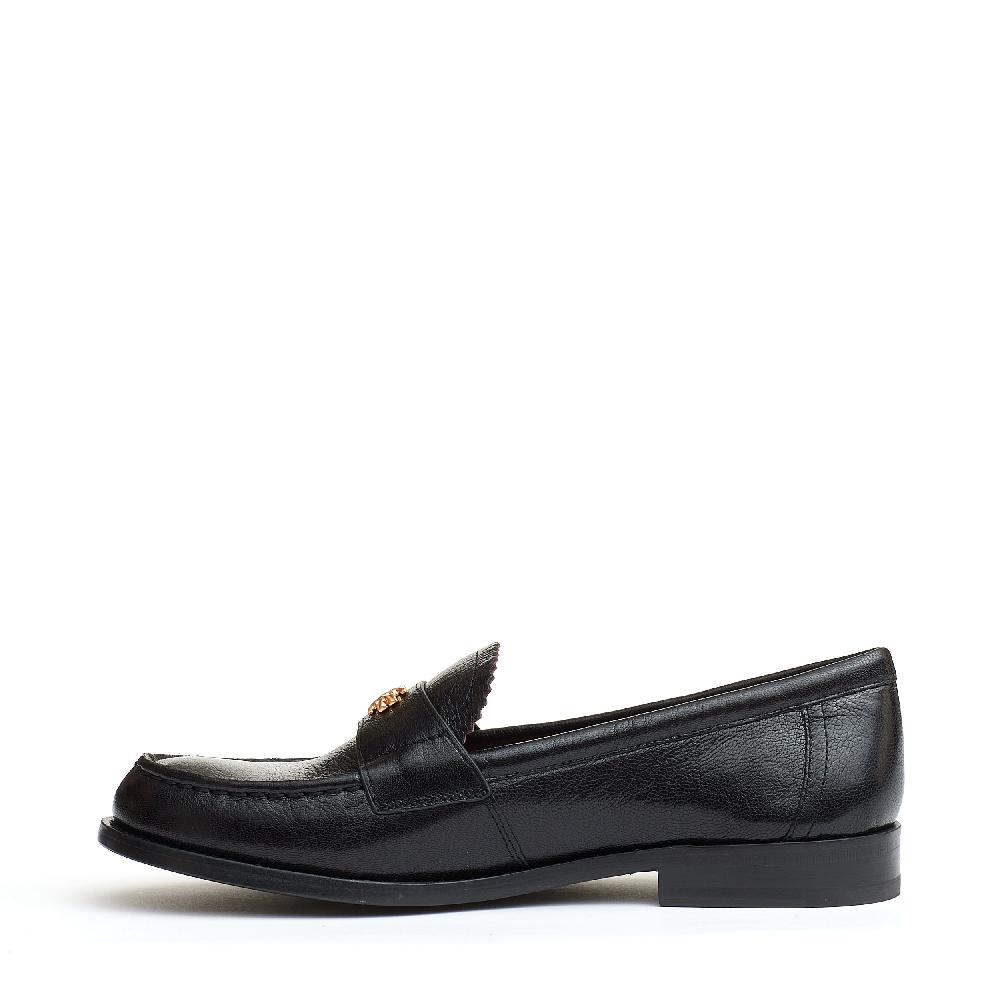 Sorelle Perego mocassino nero con logo Outlet