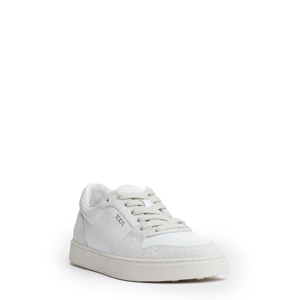 Sorelle Perego snakers pelle e camoscio bianco In Saldo