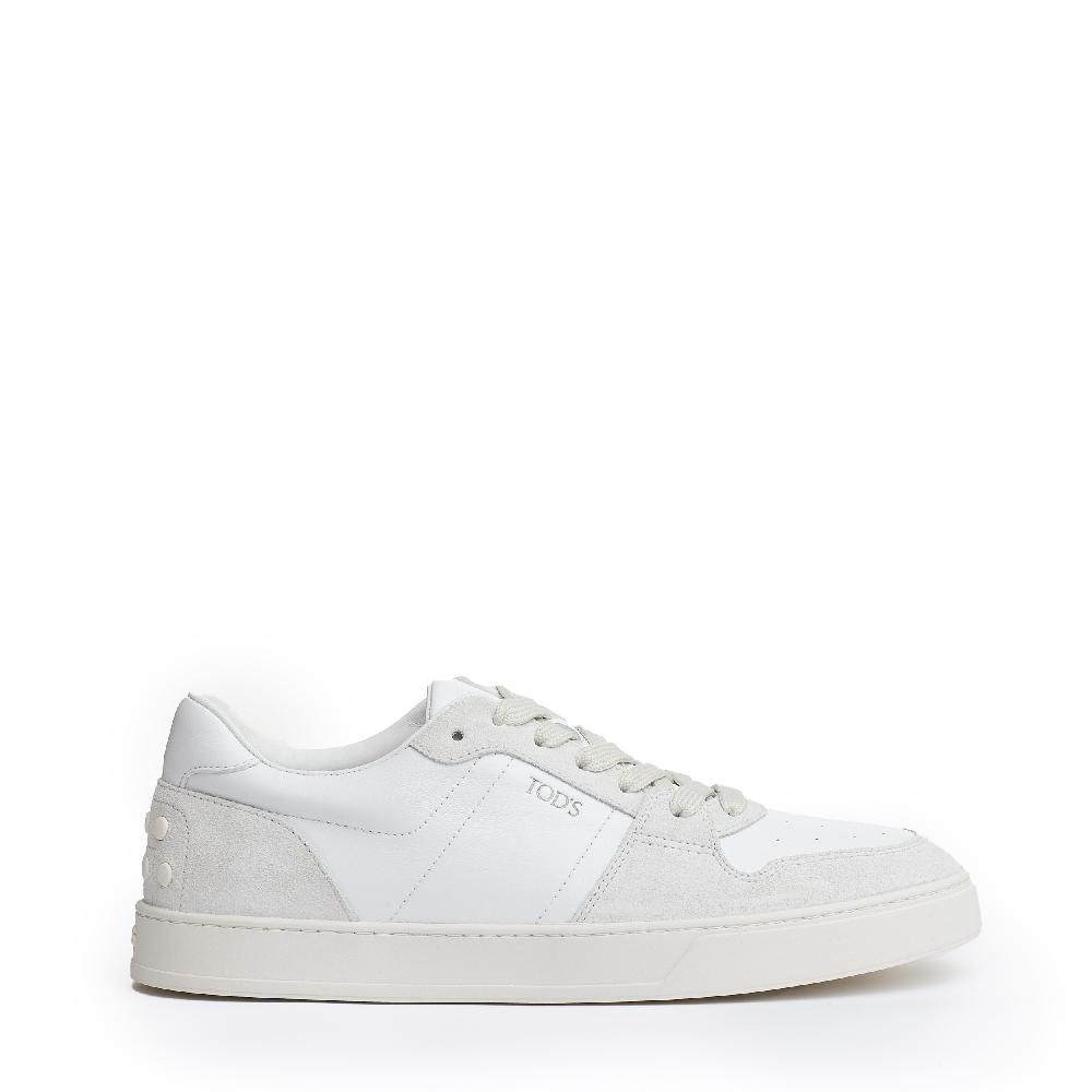 Sorelle Perego snakers pelle e camoscio bianco In Saldo