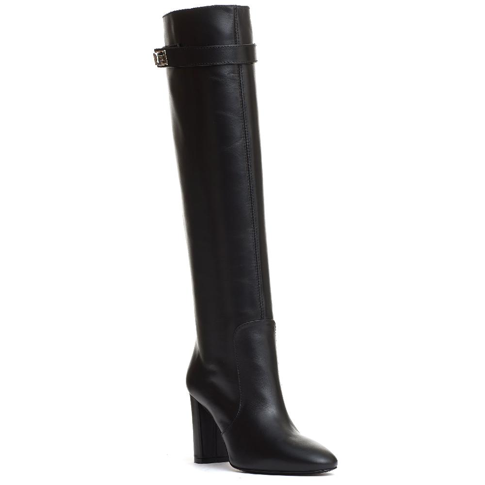 Sorelle Perego stivale pelle nera tacco 90 mm Italy