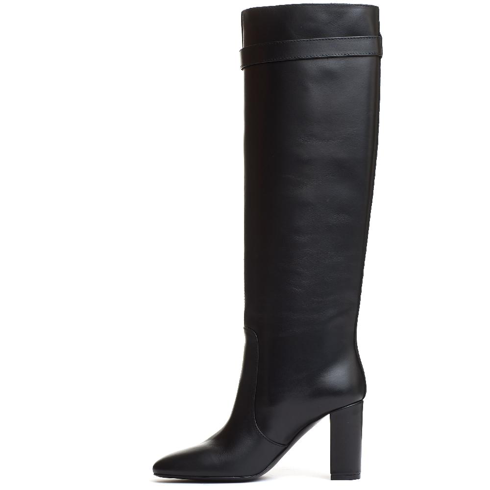 Sorelle Perego stivale pelle nera tacco 90 mm Italy