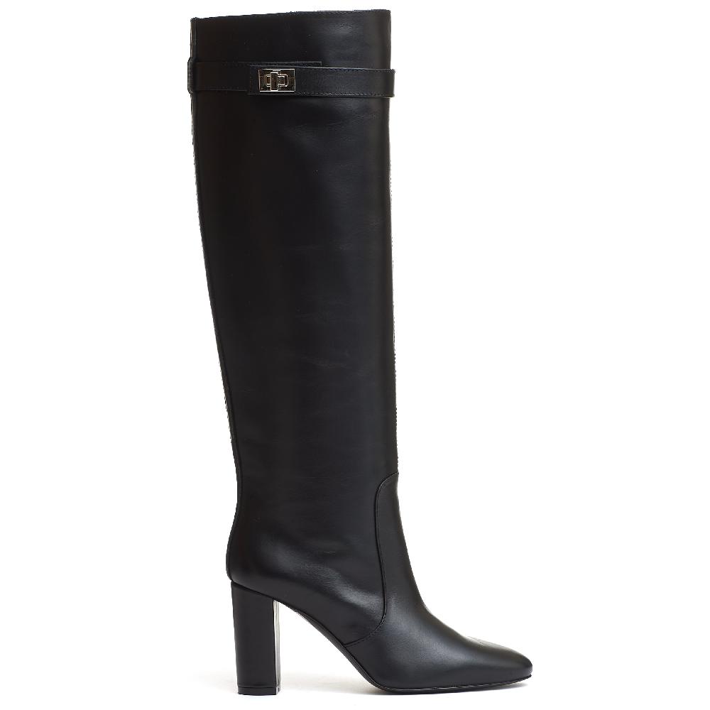 Sorelle Perego stivale pelle nera tacco 90 mm Italy