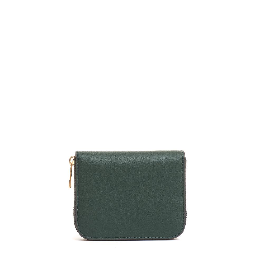 Sorelle Perego small zip portafoglio verde Presa