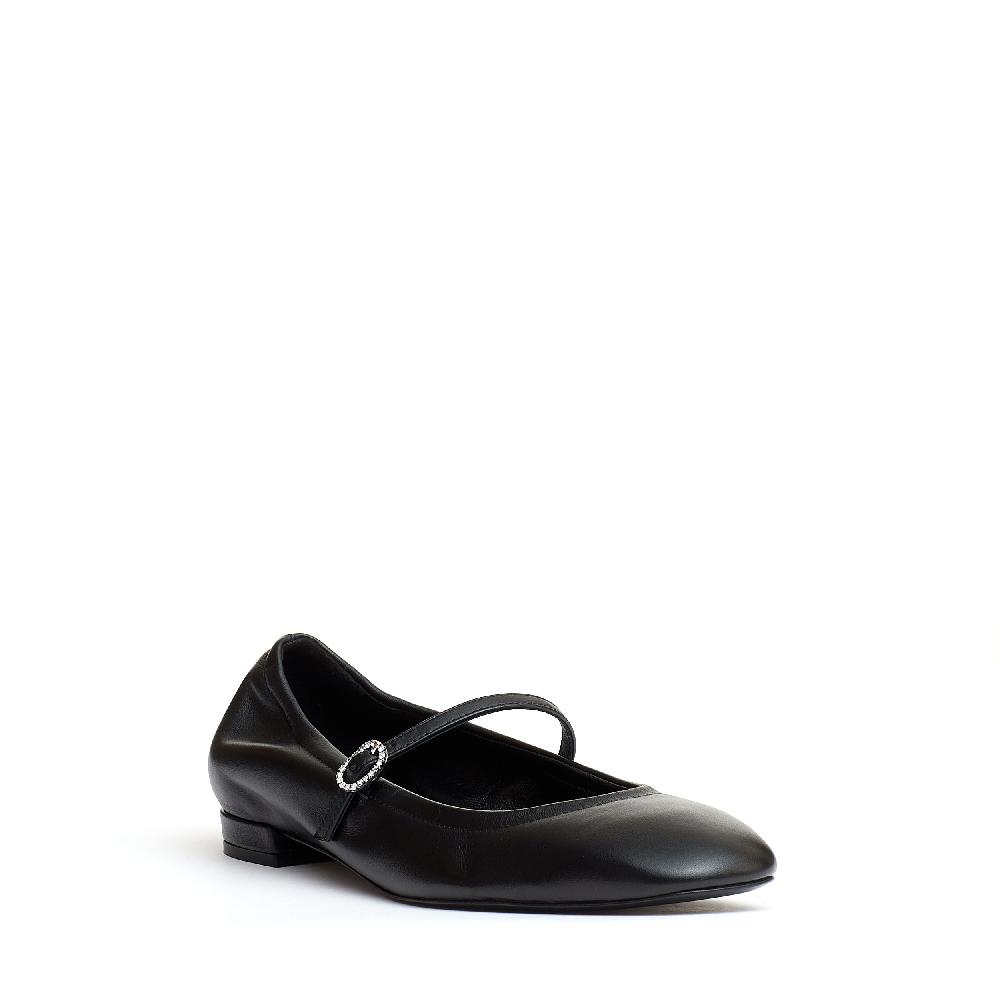 Sorelle Perego ballerina con cinturino pelle nera Outlet