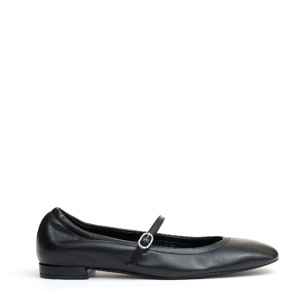 Sorelle Perego ballerina con cinturino pelle nera Outlet
