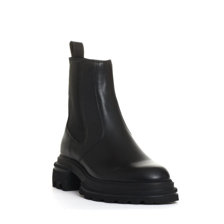 Sorelle Perego chelsea boot elastico pelle nero Vendita Economica