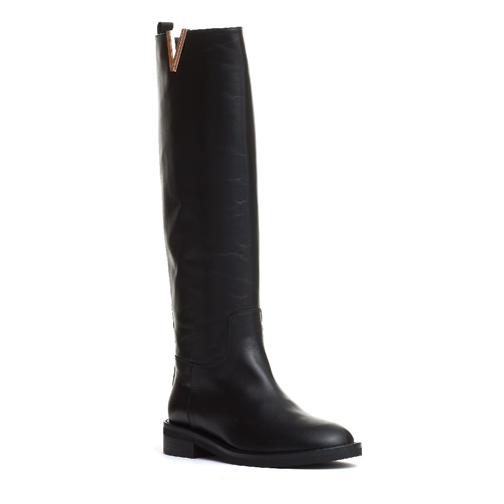 Sorelle Perego stivale pelle nera V argento Promozione