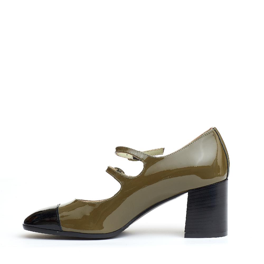 Sorelle Perego pump cinturini verde e nera Spedizione Gratuita