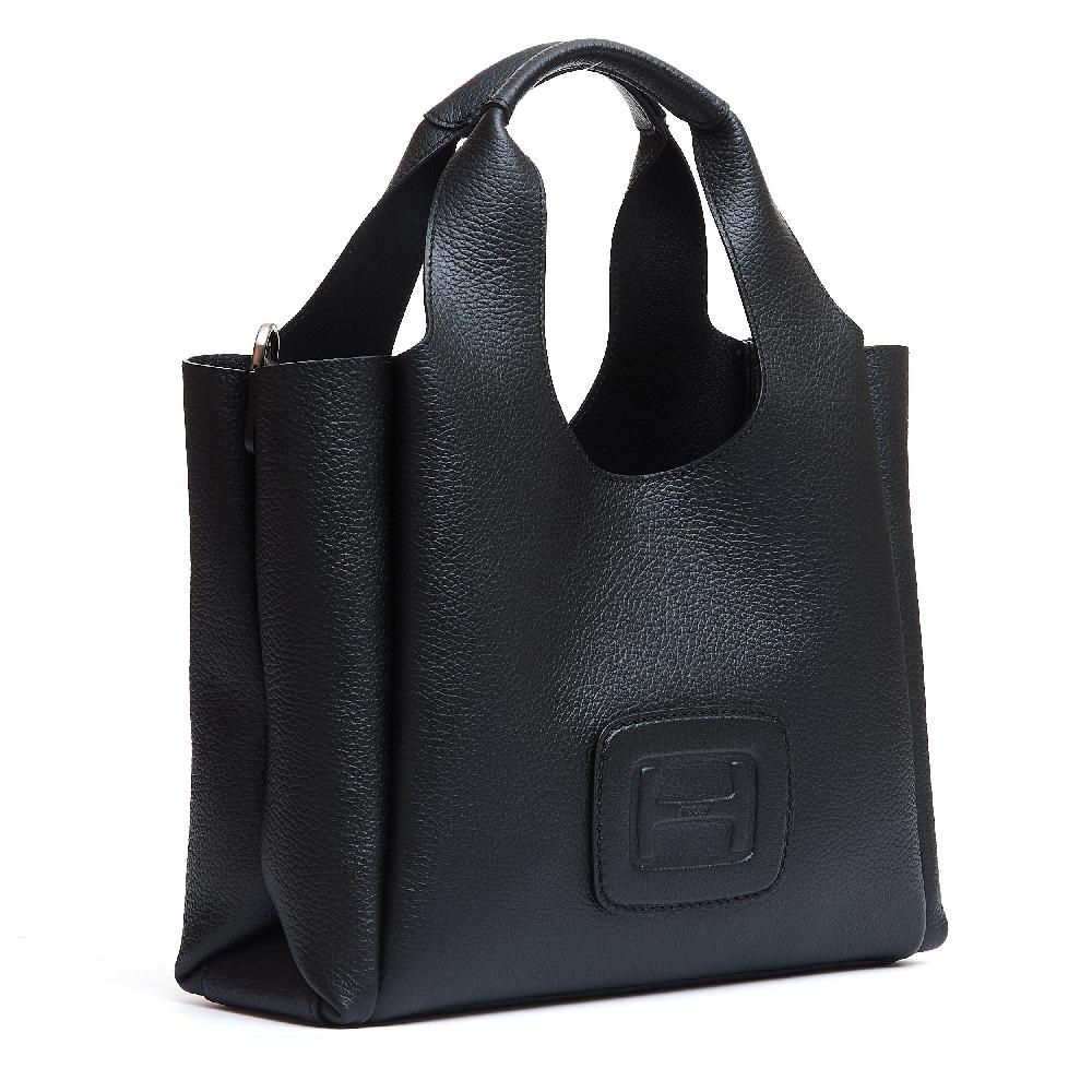 Sorelle Perego H bag shopping pelle nero Pezzi Unici