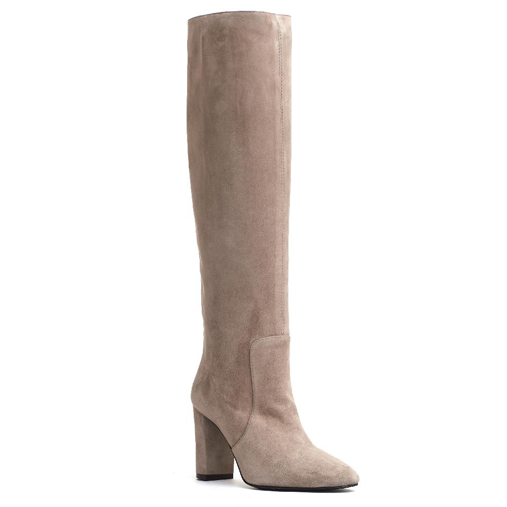 Sorelle Perego stivale a tubo camoscio antilope tacco 80 mm Fino Al -60%