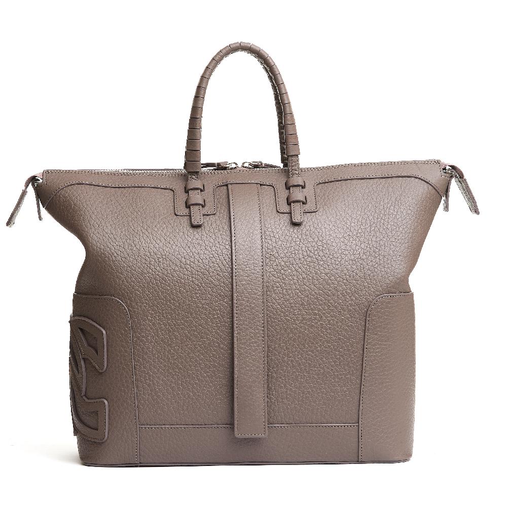 Sorelle Perego borsa doppio manico in pelle martellata caribou Discount Store per i nuovi prodotti