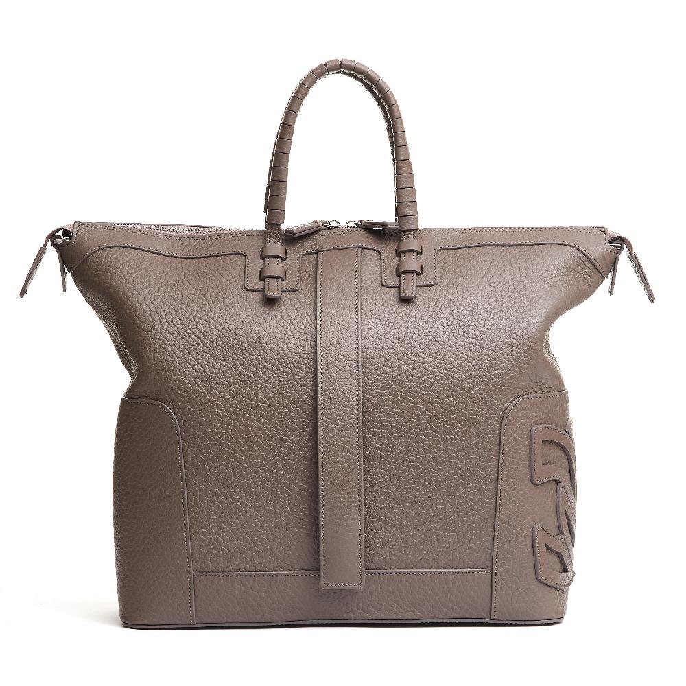 Sorelle Perego borsa doppio manico in pelle martellata caribou Discount Store per i nuovi prodotti