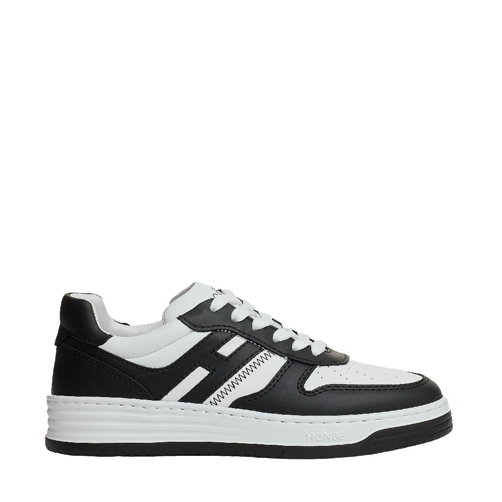 Sorelle Perego basket pelle bianco nero Fino Al -60%