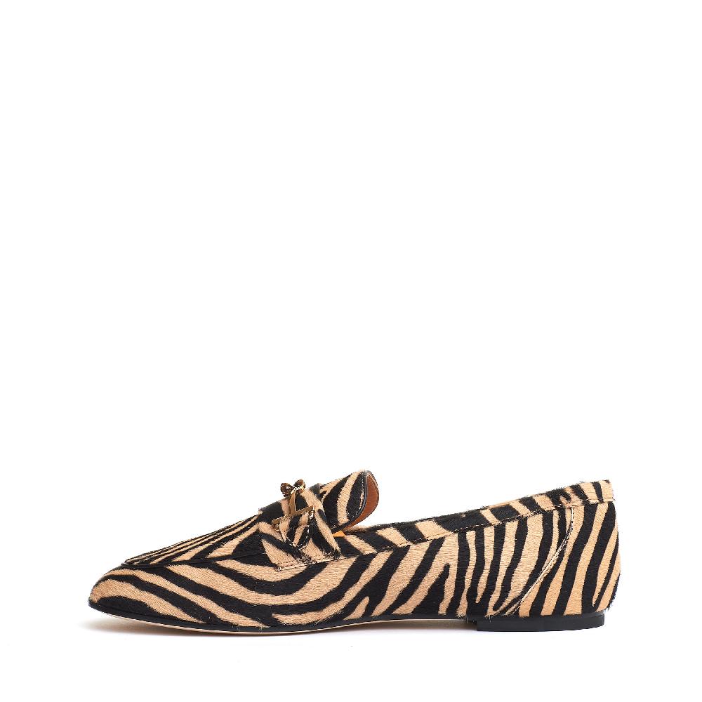 Sorelle Perego mocassino effetto cavallino beige nero Prezzo Ridotto