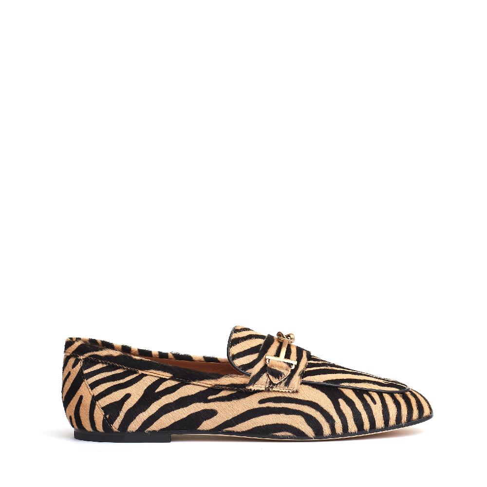Sorelle Perego mocassino effetto cavallino beige nero Prezzo Ridotto