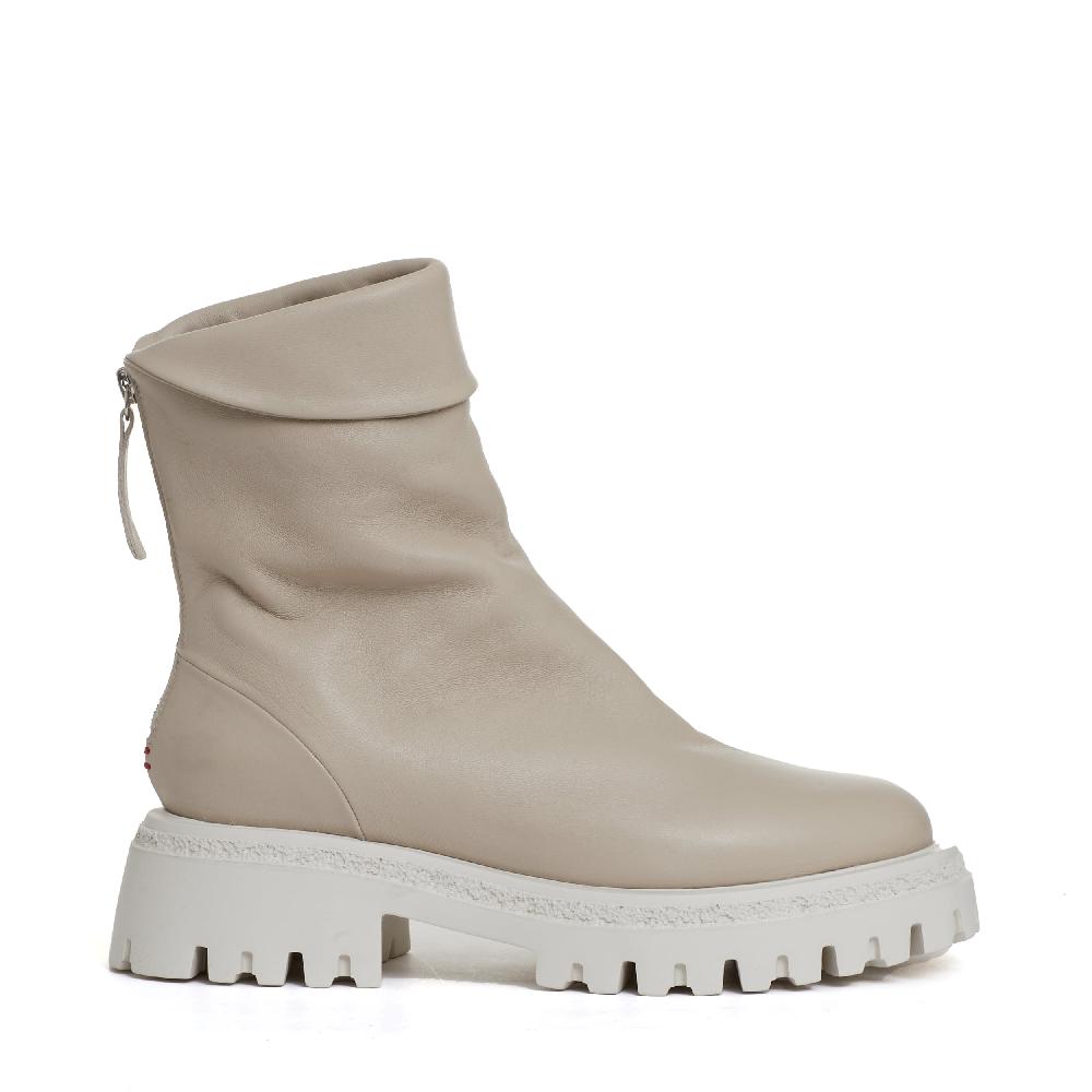 Sorelle Perego stivaletto beige cerniera dietro Offerta
