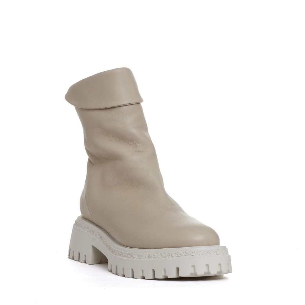 Sorelle Perego stivaletto beige cerniera dietro Offerta