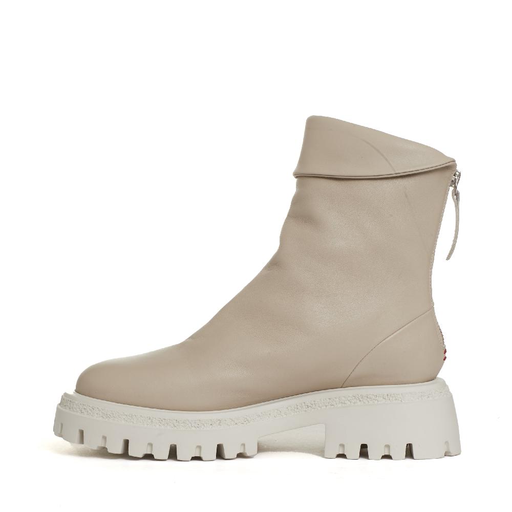 Sorelle Perego stivaletto beige cerniera dietro Offerta