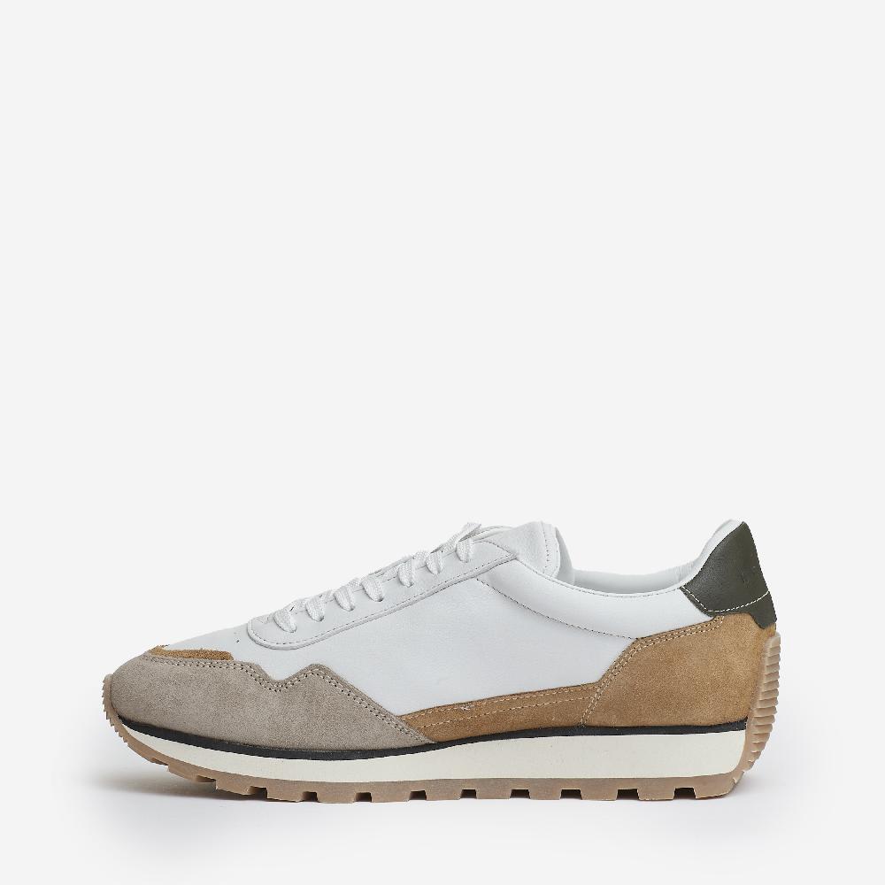 Sorelle Perego running 86er camoscio pelle bianco beige Saldi Di Fabbrica