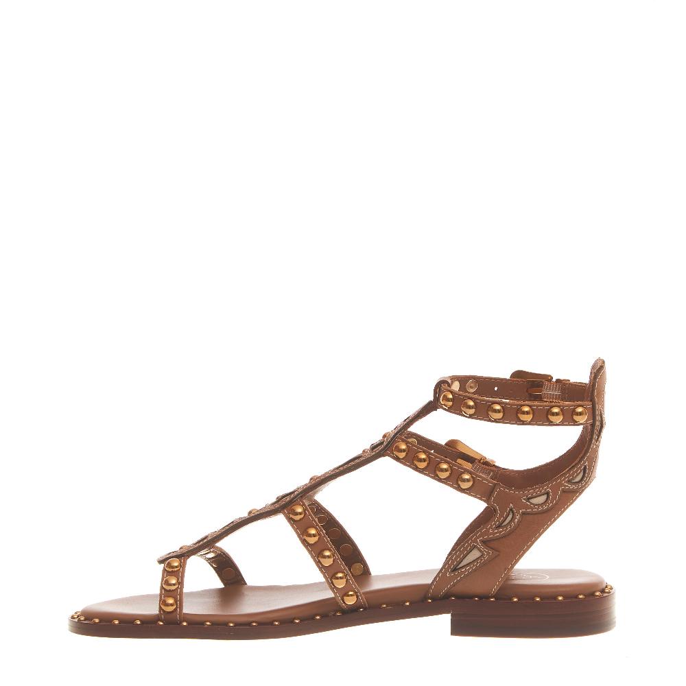 Sorelle Perego sandalo cuoio borchie oro Nuovo
