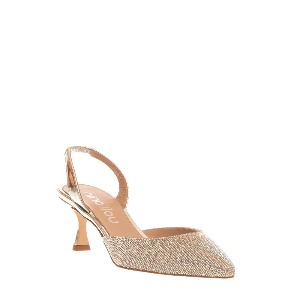 Sorelle Perego slingback strass argento tacco 55 mm Soddisfazione Garantita
