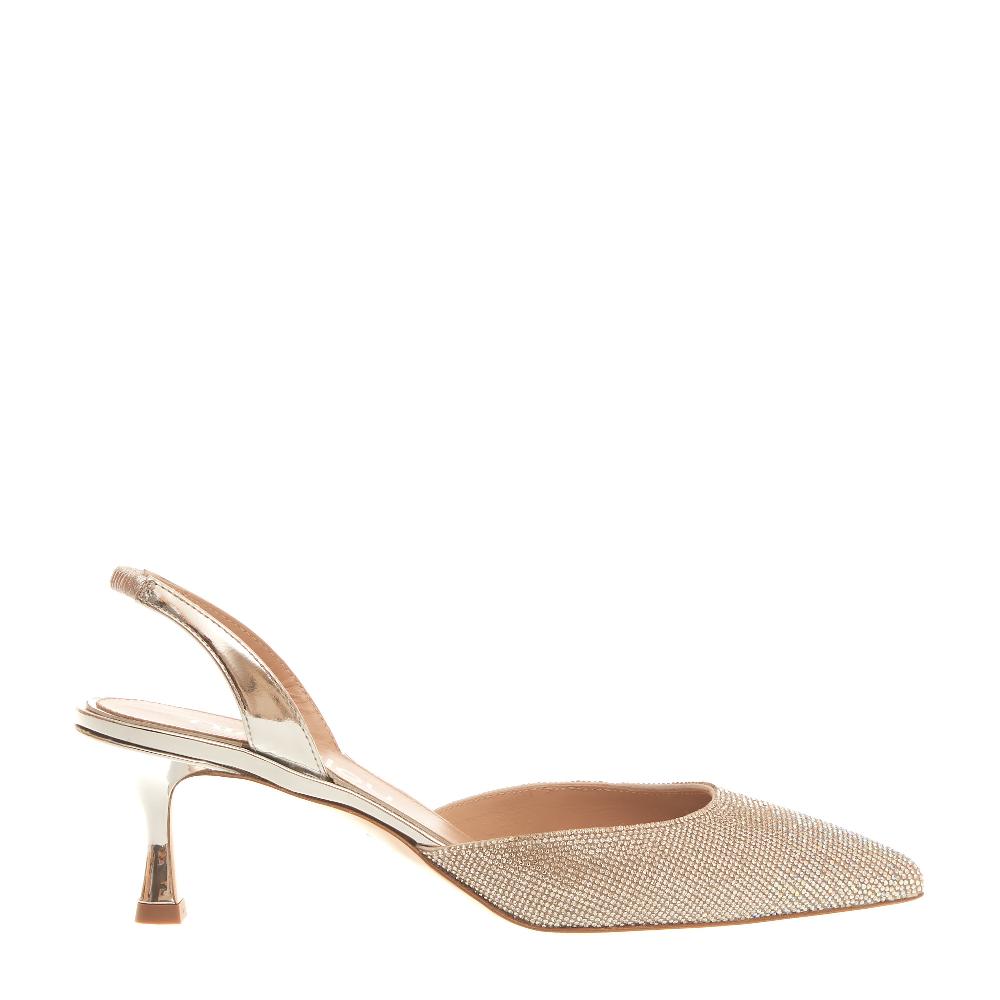 Sorelle Perego slingback strass argento tacco 55 mm Soddisfazione Garantita