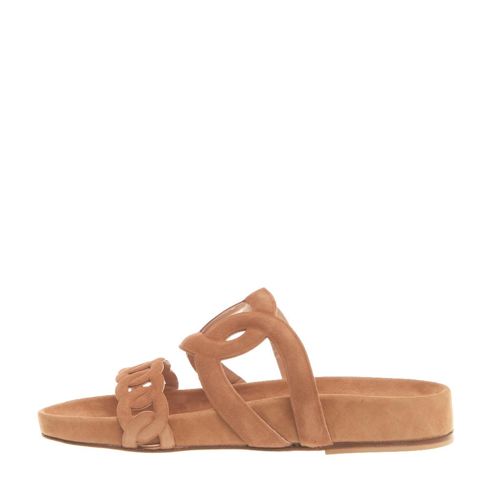 Sorelle Perego sandalo fusbet in camoscio beige Qualità Garantita