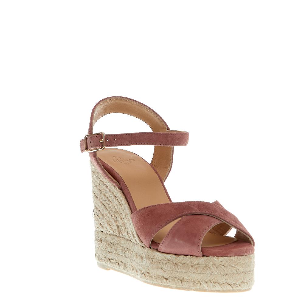Sorelle Perego Espadrillas zeppa 110 mm incrocio rosa antico Prezzo Ridotto