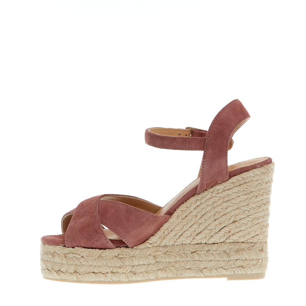 Sorelle Perego Espadrillas zeppa 110 mm incrocio rosa antico Prezzo Ridotto