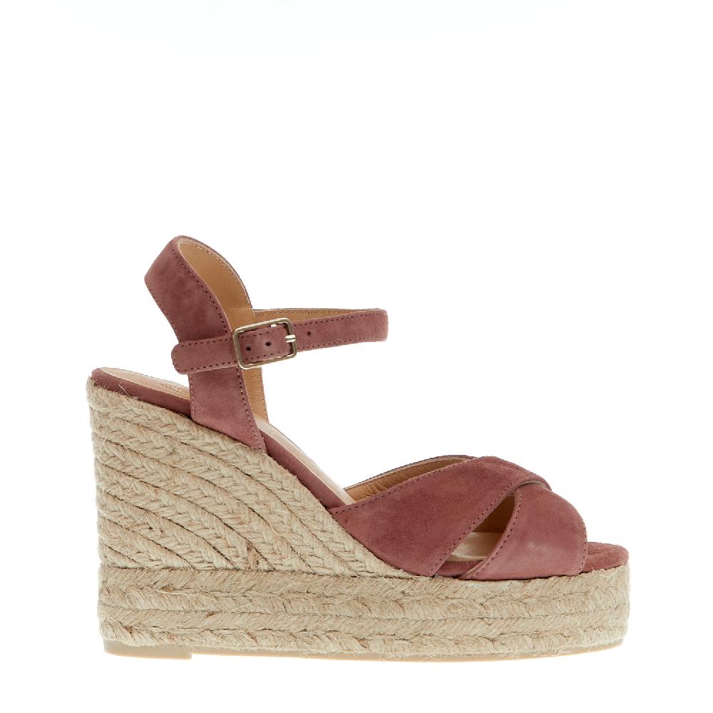 Sorelle Perego Espadrillas zeppa 110 mm incrocio rosa antico Prezzo Ridotto