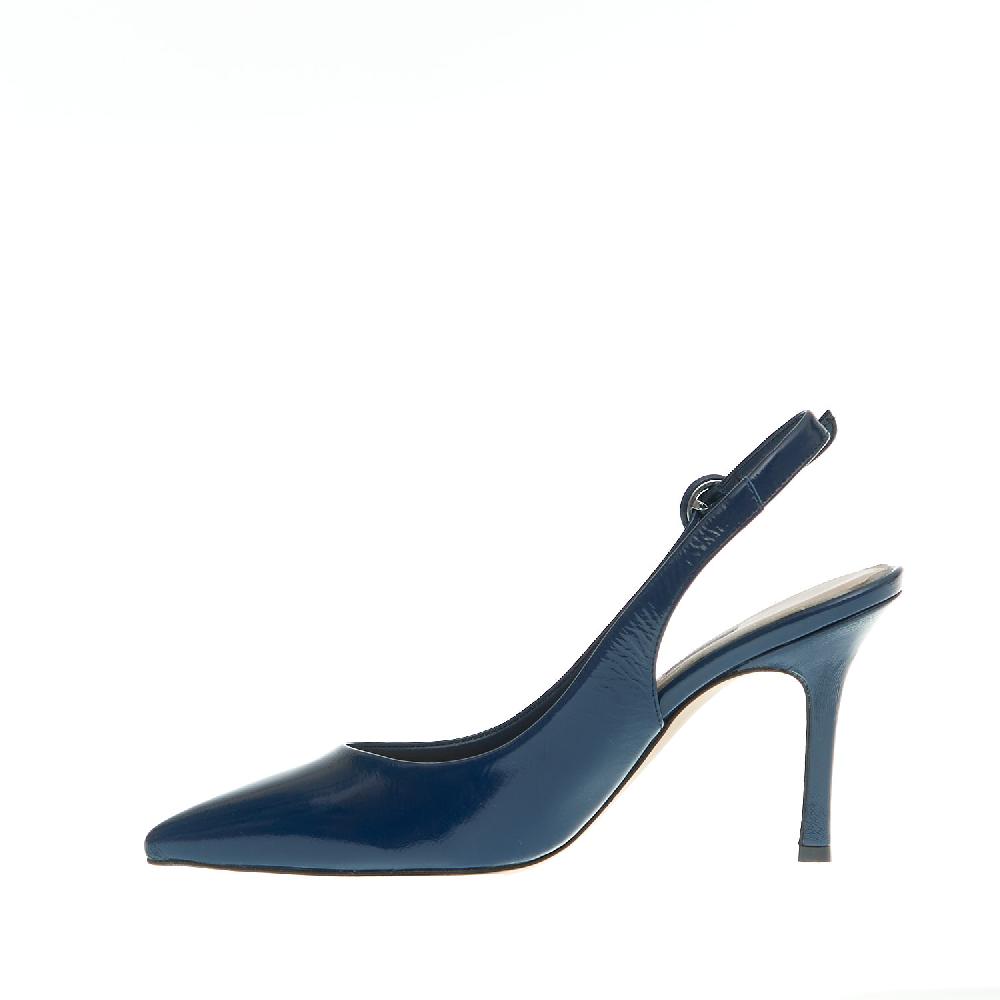 Sorelle Perego slingback vernice blu tacco 85 mm Novità