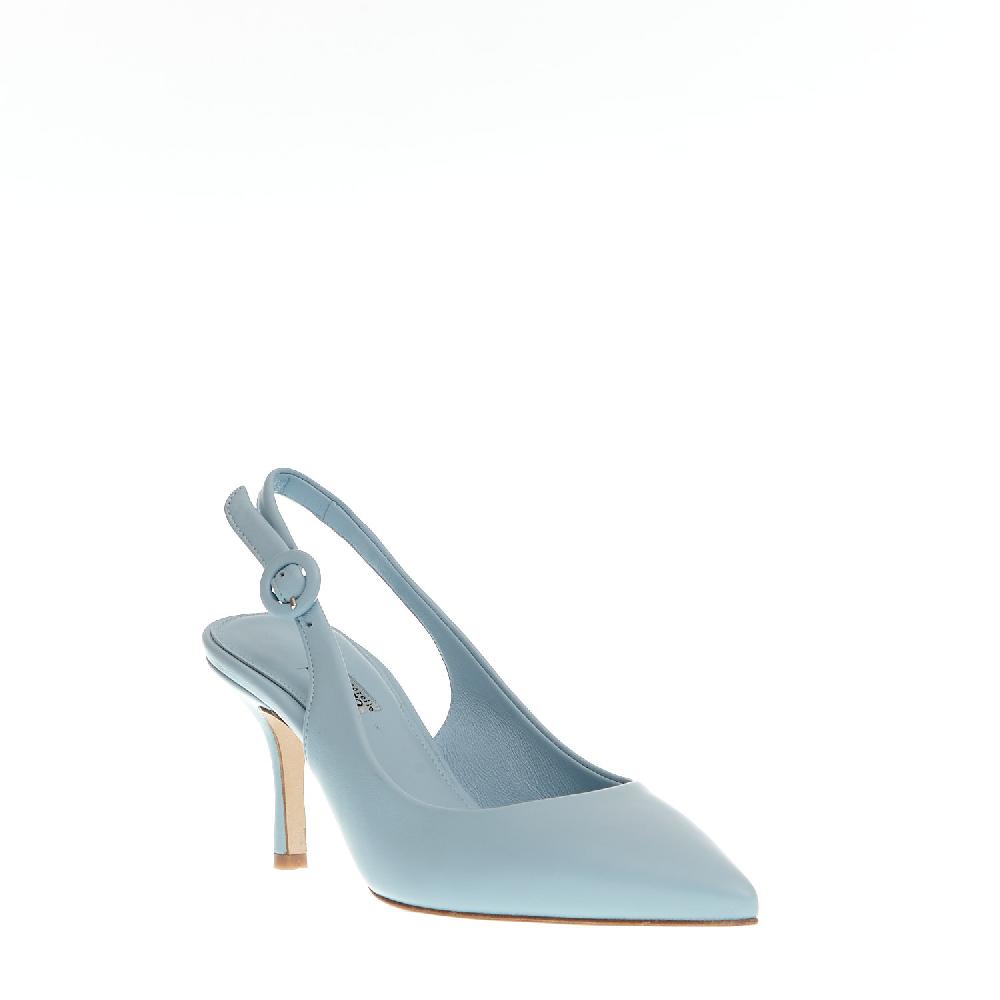 Sorelle Perego slingback pelle azzurra Outlet