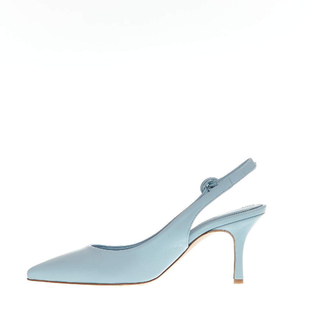Sorelle Perego slingback pelle azzurra Outlet