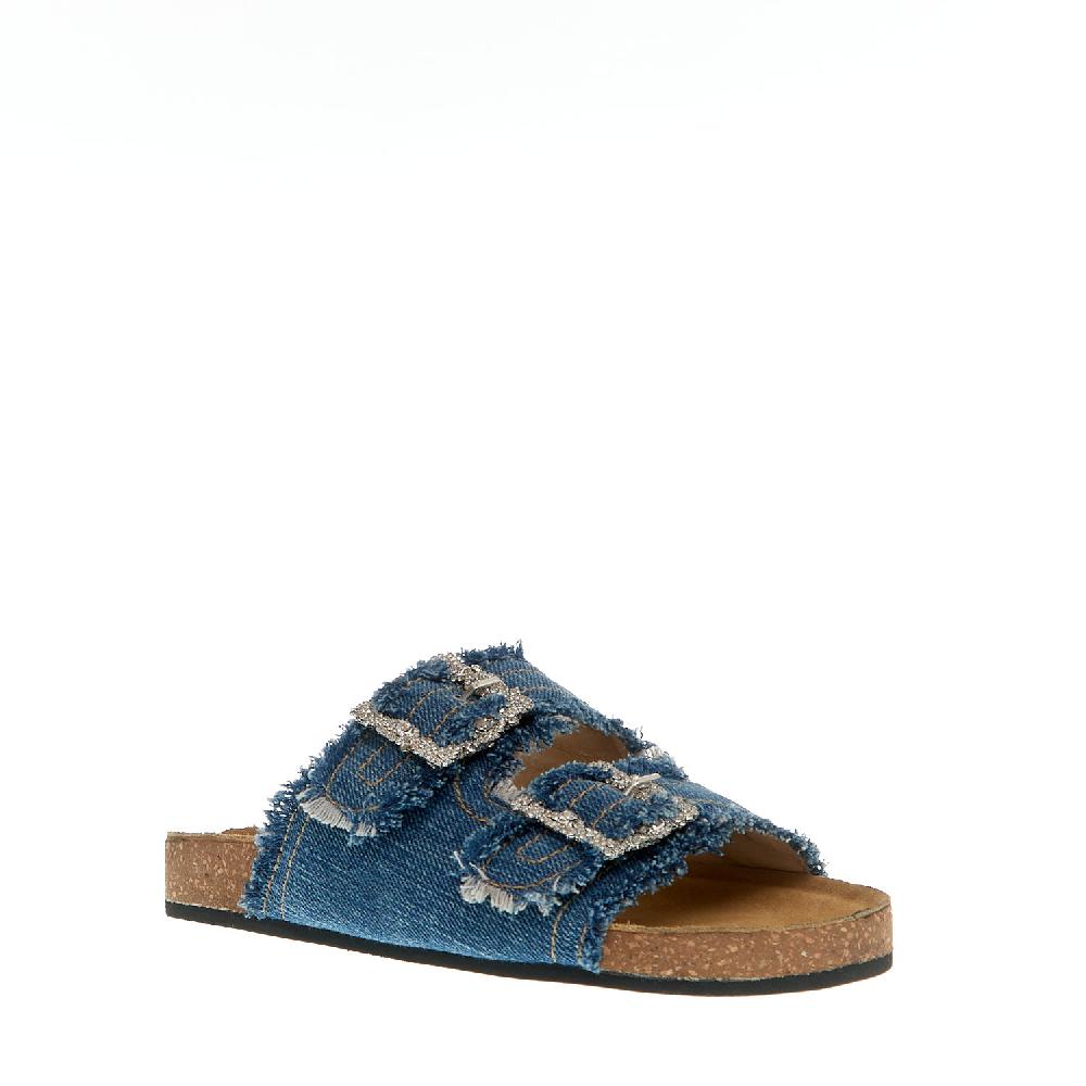 Sorelle Perego ciabatta jeans fibbia strass Offerte