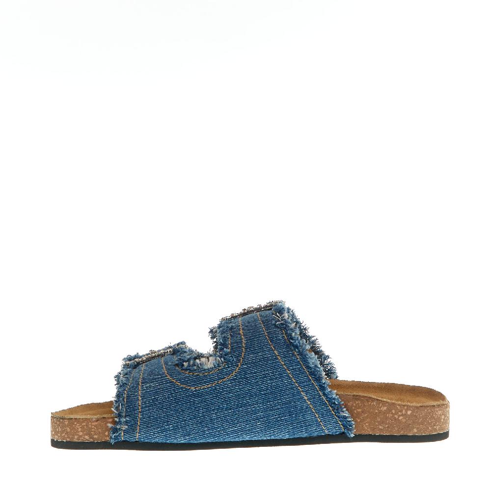 Sorelle Perego ciabatta jeans fibbia strass Offerte