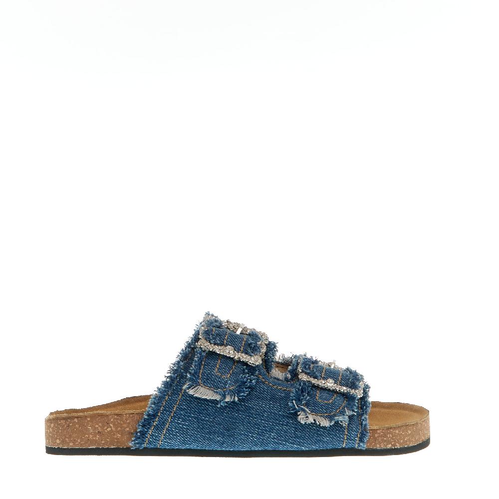 Sorelle Perego ciabatta jeans fibbia strass Offerte
