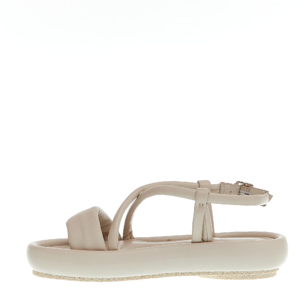Sorelle Perego sandalo zeppa bassa pelle beige Vendita Calda