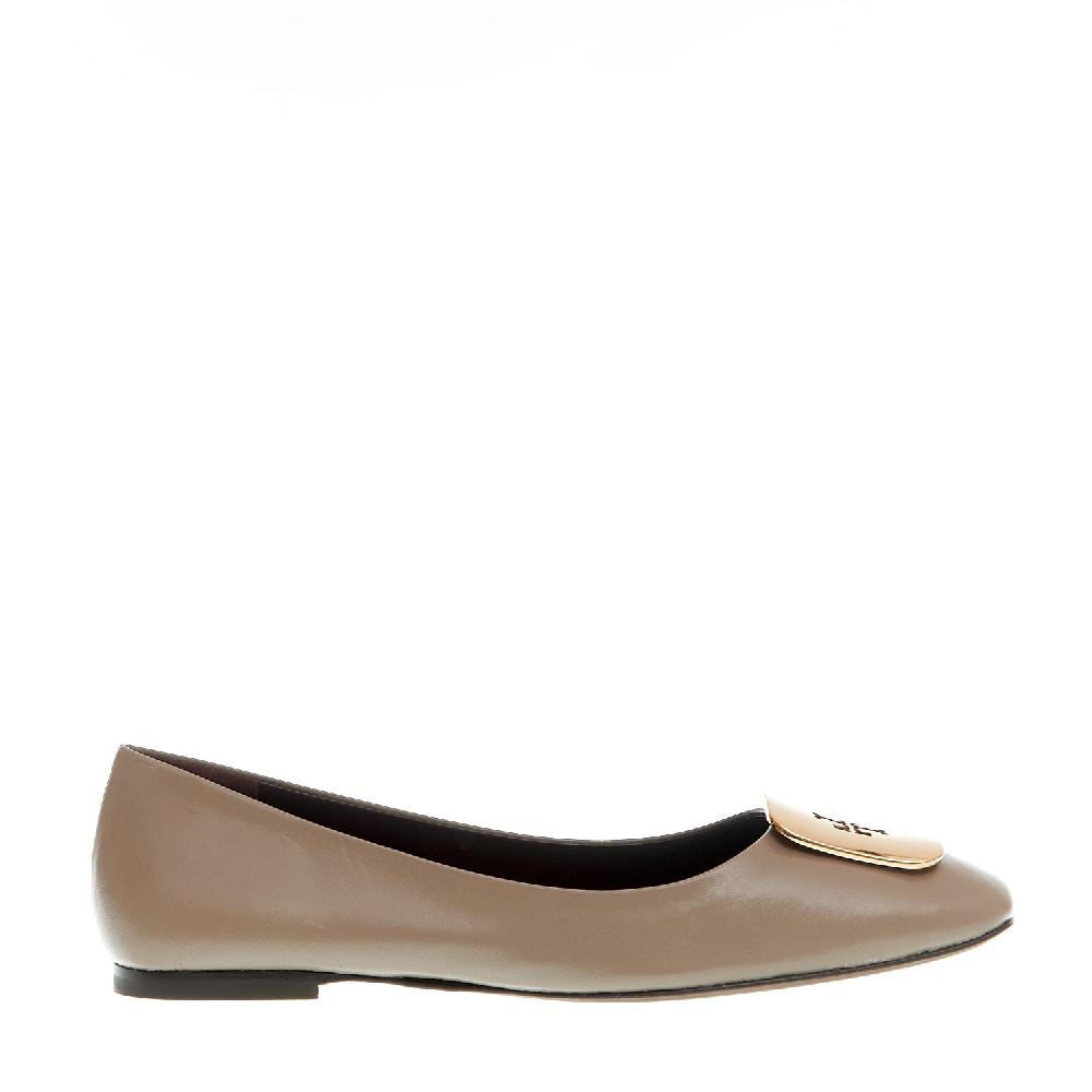 Sorelle Perego ballerina pelle fango logo oro Vendite Flash