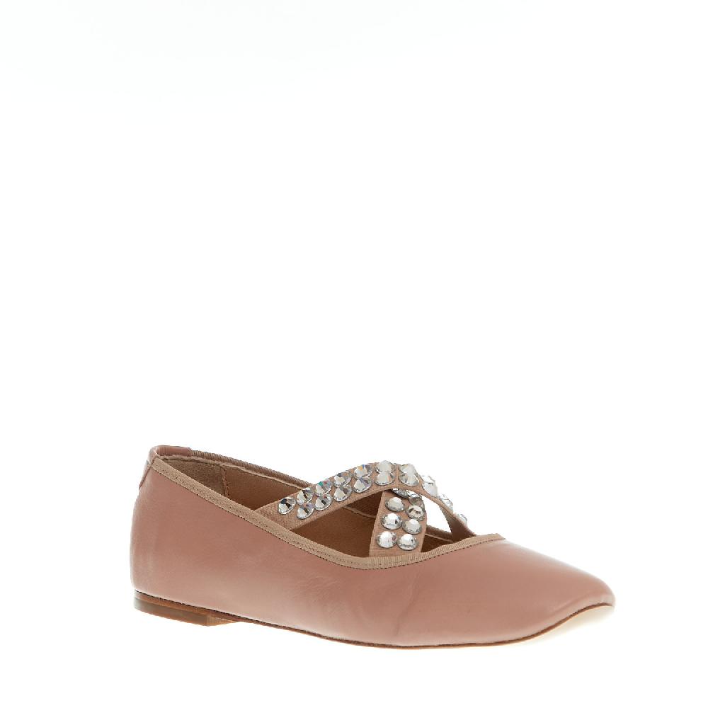 Sorelle Perego ballerina rosa incrocio strass Moda