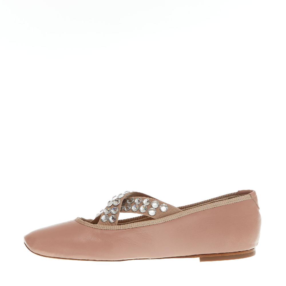 Sorelle Perego ballerina rosa incrocio strass Moda