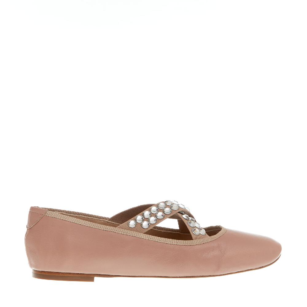 Sorelle Perego ballerina rosa incrocio strass Moda