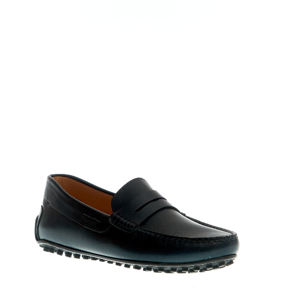 Sorelle Perego mocassino driver pelle blu Fino Al -60%