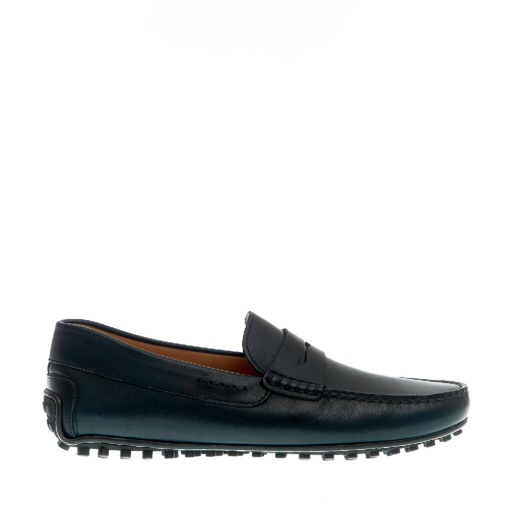 Sorelle Perego mocassino driver pelle blu Fino Al -60%