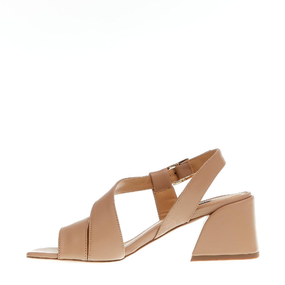 Sorelle Perego sandalo pelle beige tacco 60 Affare Del Giorno