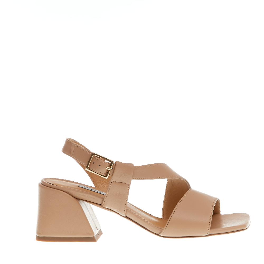 Sorelle Perego sandalo pelle beige tacco 60 Affare Del Giorno